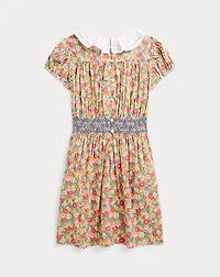 Floral Smocked Cotton Batiste Dress