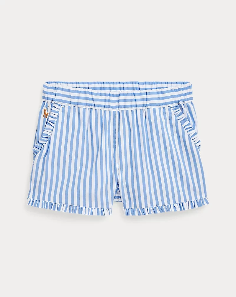 Striped Ruffled Cotton Short
