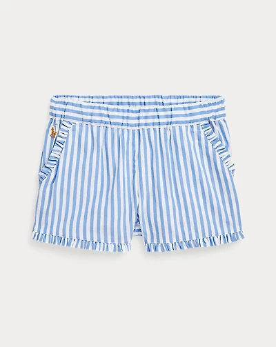 Striped Ruffled Cotton Short