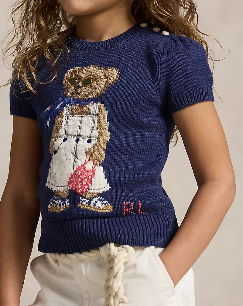 Polo Bear Short-Sleeve Sweater