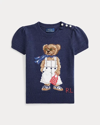 Polo Bear Short-Sleeve Sweater