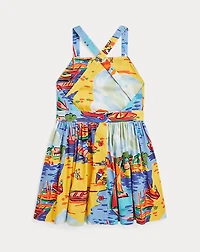 Riviera-Print Cotton Dress