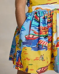 Riviera-Print Cotton Dress