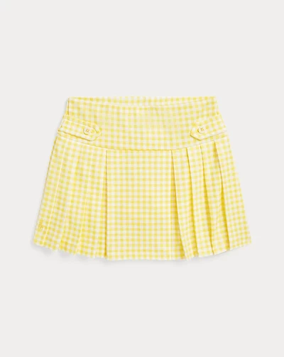 Gingham Pleated Ponte Skort