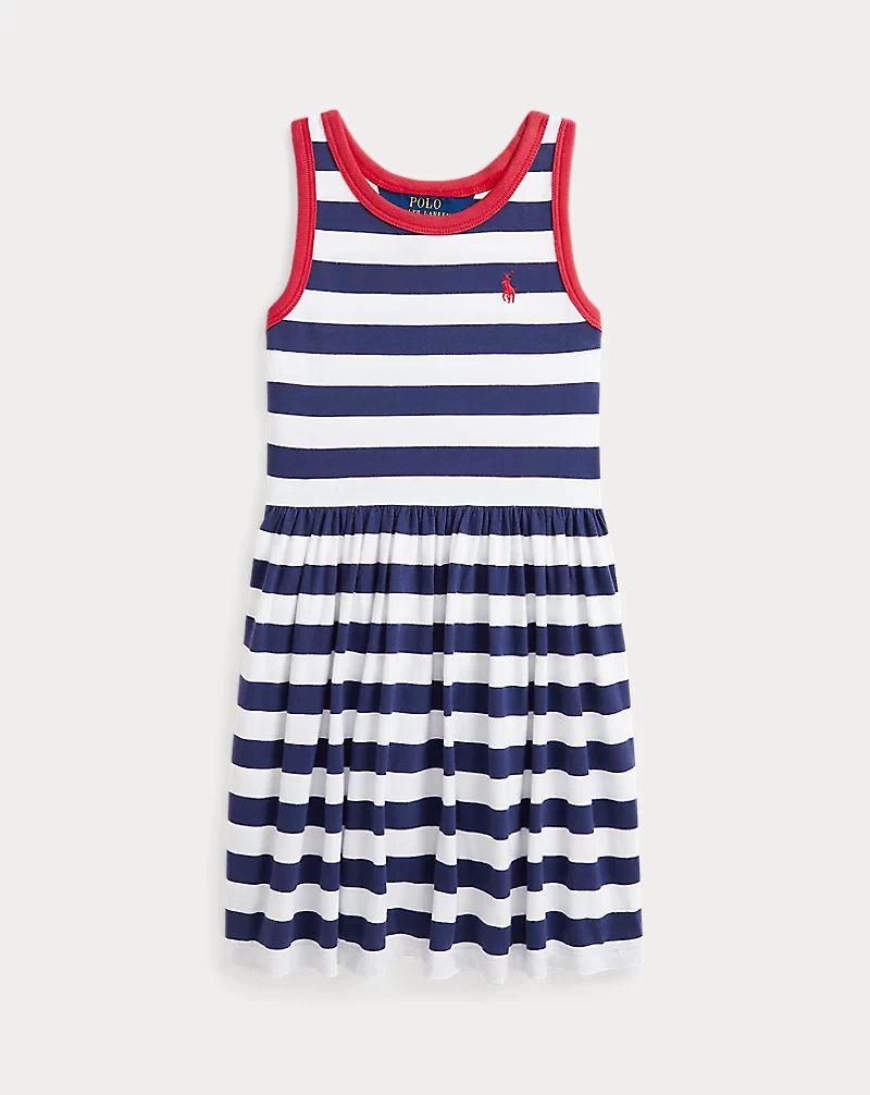 Striped Cotton Jersey Dress