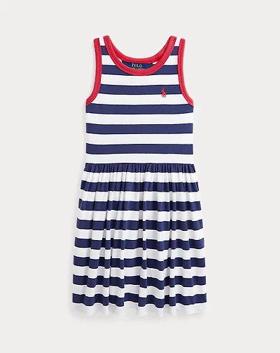 Striped Cotton Jersey Dress