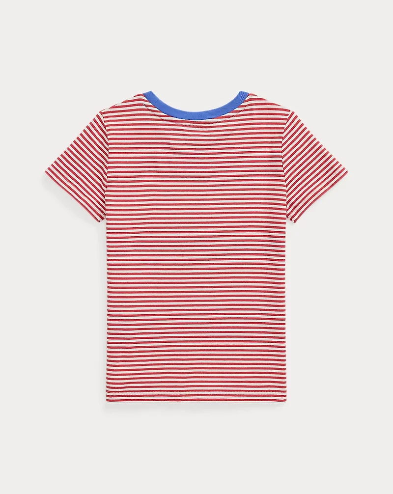 Embroidered Portofino Cotton Jersey Tee