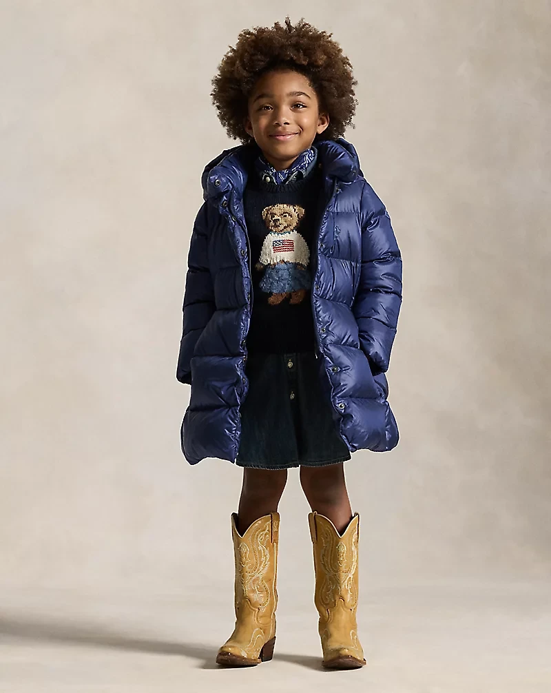 Down Hooded Long Jacket