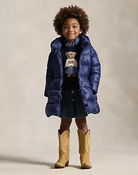 Down Hooded Long Jacket