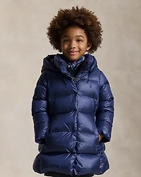 Down Hooded Long Jacket