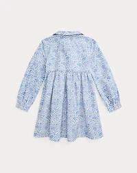 Floral Cotton Oxford Shirtdress