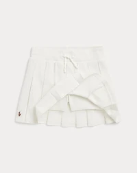 Pleated Cotton Jersey Skort
