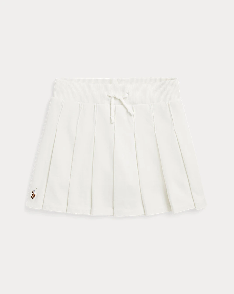 Pleated Cotton Jersey Skort