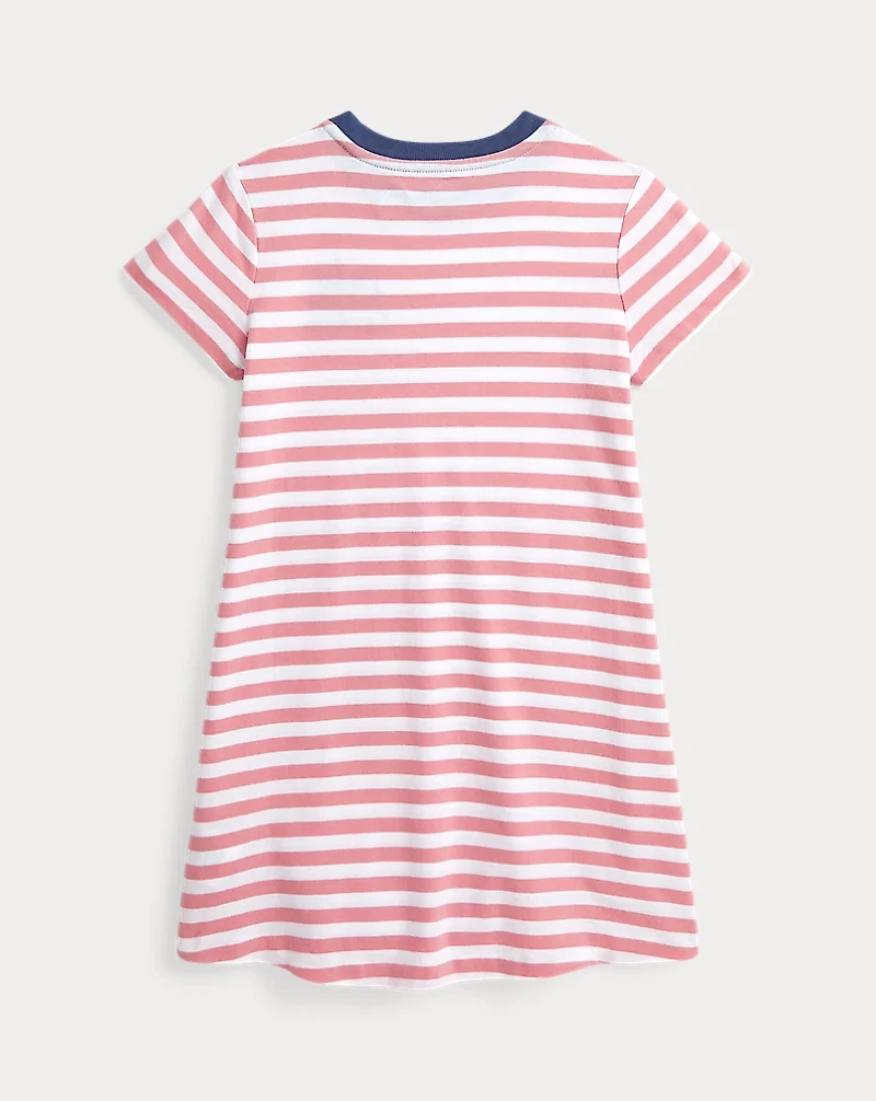Striped Logo Cotton Jersey Dress