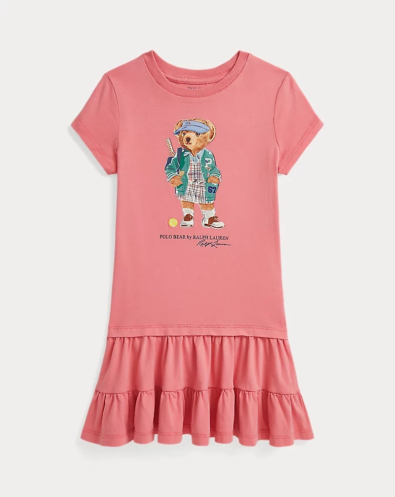 Polo Bear Tiered Cotton Jersey Dress