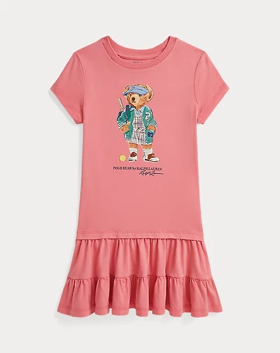 Polo Bear Tiered Cotton Jersey Dress