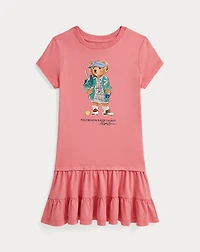 Polo Bear Tiered Cotton Jersey Dress