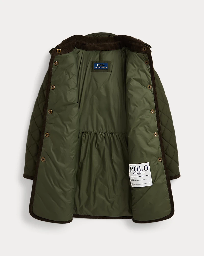 Quilted Long Barn Jacket