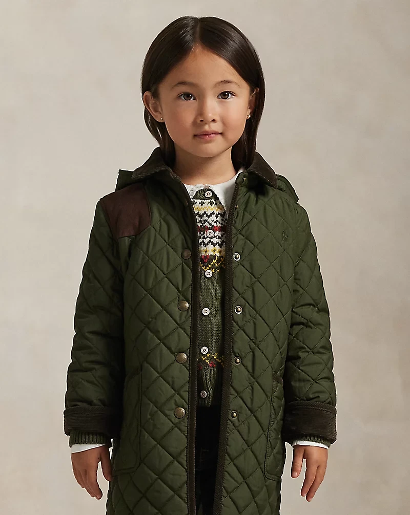 Quilted Long Barn Jacket