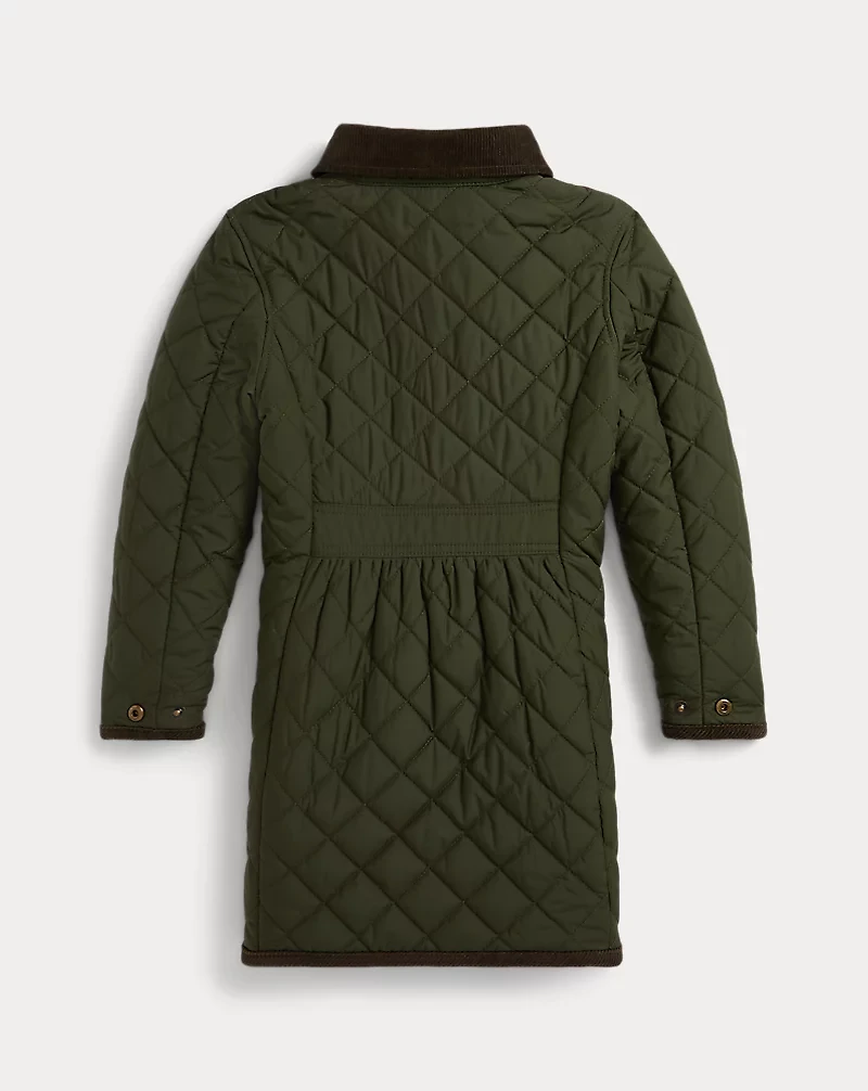Quilted Long Barn Jacket