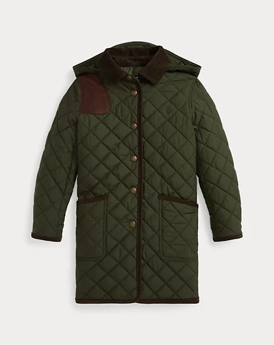 Quilted Long Barn Jacket