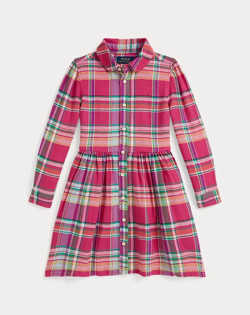 Plaid Cotton Madras Shirtdress