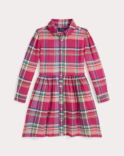 Plaid Cotton Madras Shirtdress