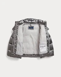 Metallic Down Hooded Jacket