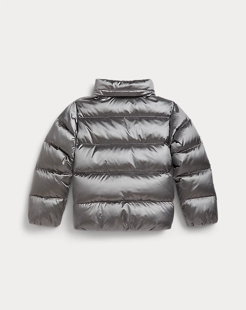 Metallic Down Hooded Jacket