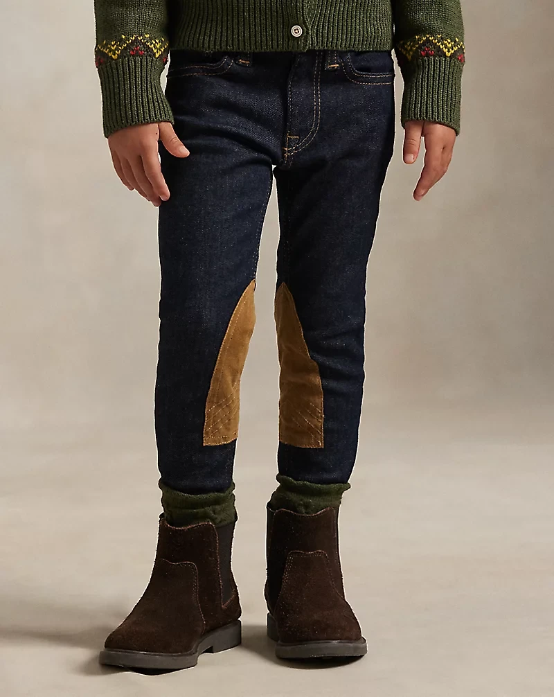 Equestrian-Inspired Denim Legging