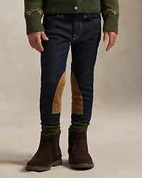 Equestrian-Inspired Denim Legging