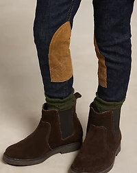Equestrian-Inspired Denim Legging