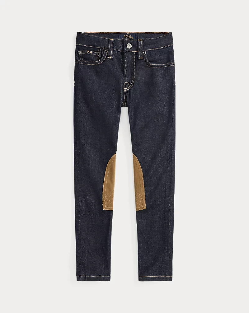 Equestrian-Inspired Denim Legging