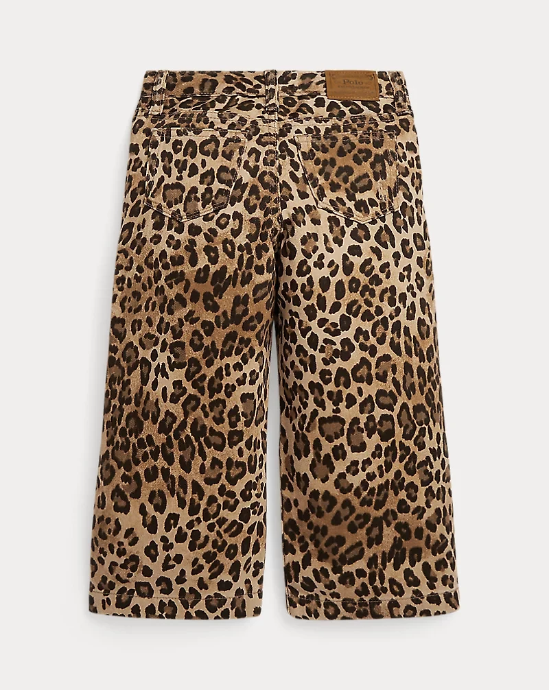 Leopard-Print Wide-Leg Jean