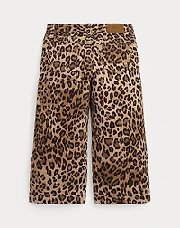Leopard-Print Wide-Leg Jean