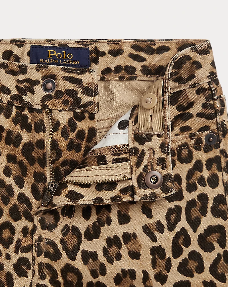 Leopard-Print Wide-Leg Jean
