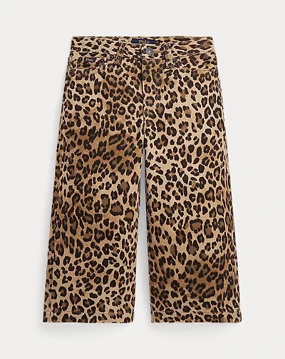 Leopard-Print Wide-Leg Jean