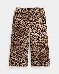 Leopard-Print Wide-Leg Jean