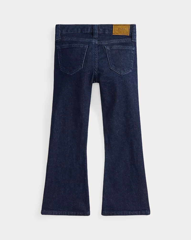 Flared Indigo Stretch Denim Jean