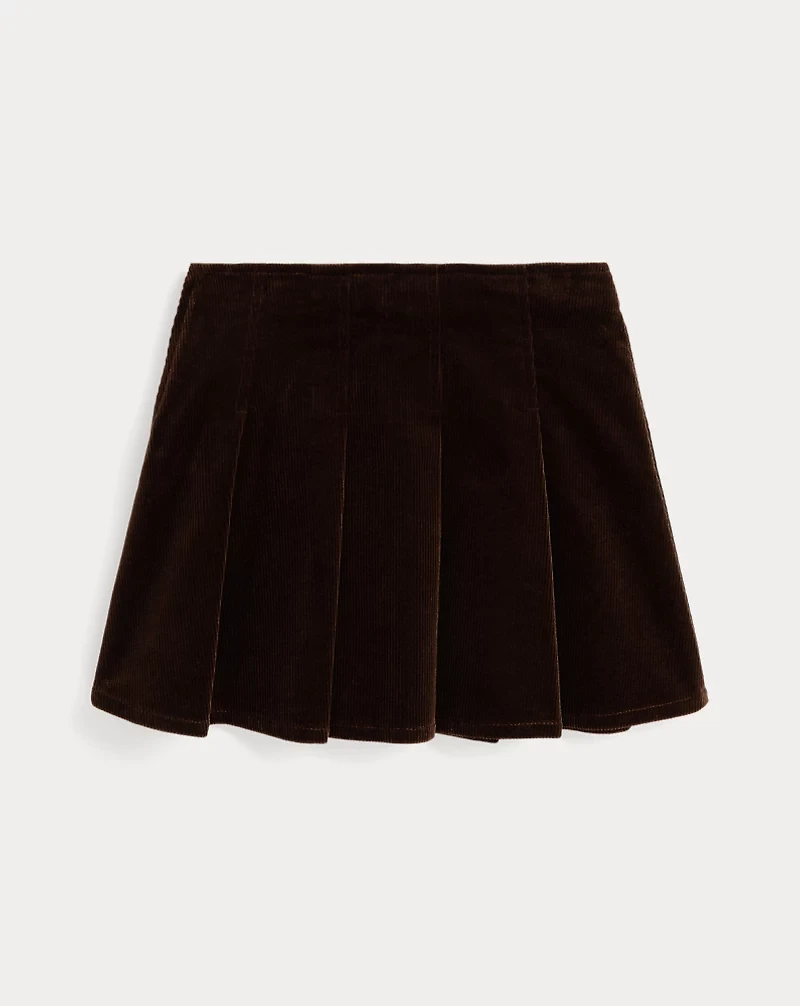 Pleated Corduroy Skirt