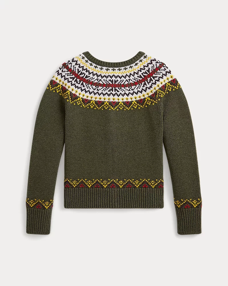 Fair Isle Cotton-Blend Cardigan
