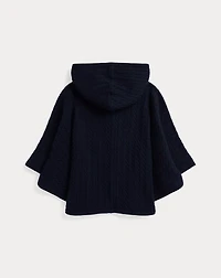 Mini-Cable Cotton Hooded Poncho