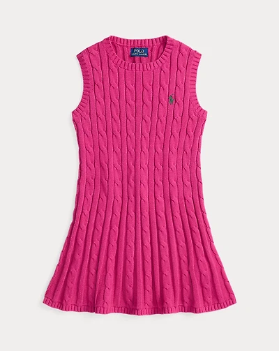 Cable-Knit Cotton Sleeveless Dress