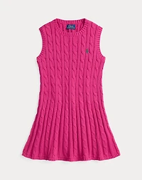 Cable-Knit Cotton Sleeveless Dress