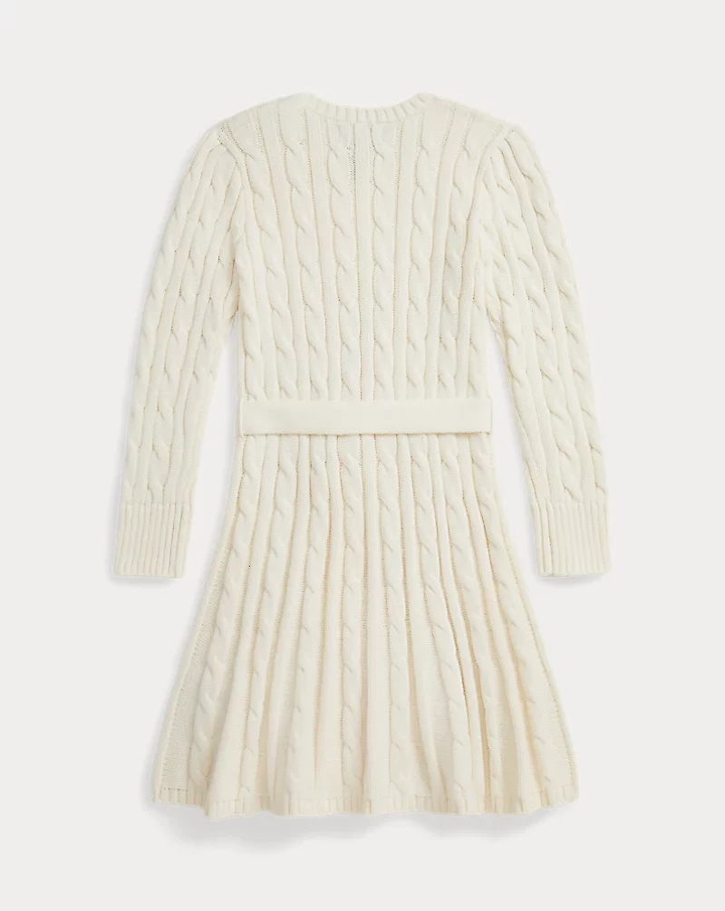 Cable-Knit Cotton Sweater Dress