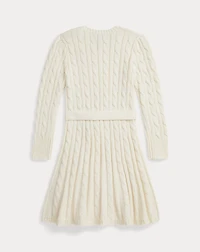 Cable-Knit Cotton Sweater Dress