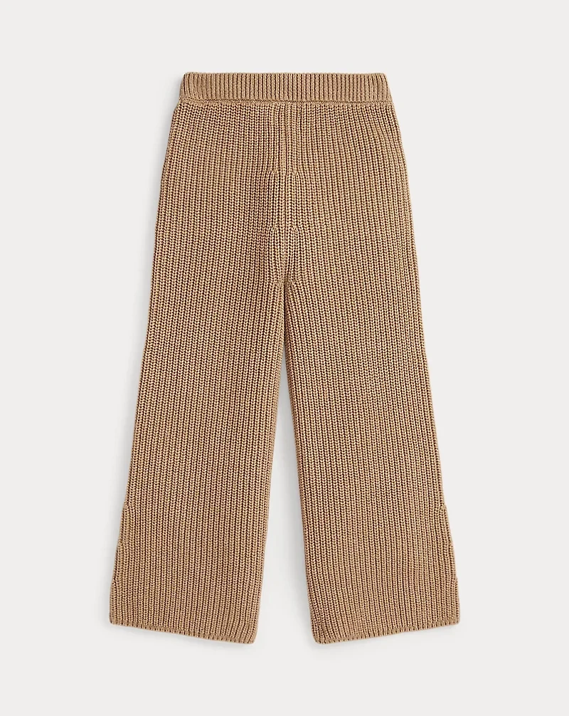 Cotton Wide-Leg Sweater Pant