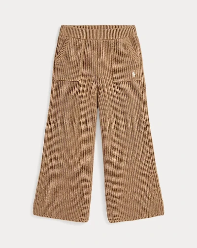 Cotton Wide-Leg Sweater Pant