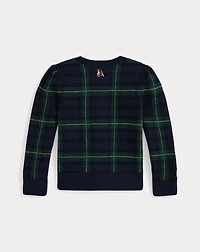 Dog-Embroidered Wool Cardigan