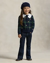 Dog-Embroidered Wool Cardigan